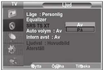 SAMSUNG LE37M86BC - Ställa in TruSurround XT (SRS TS XT) - 2