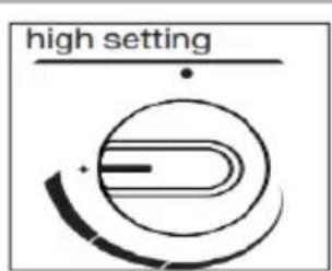 high setting