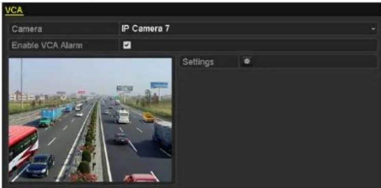 Hikvision DS-7616NI-VP - Configuring VCA Triggered Recording - 2