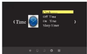 (Time Clock ... Off Time On Time Sleep Timer