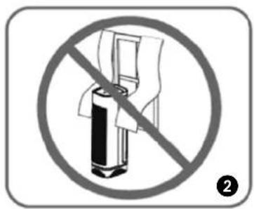 Prohibition sign with crossed-out mechanical component and number 2, indicating no use or prohibition