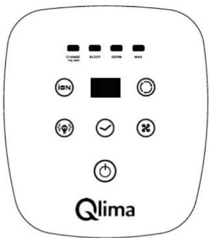 CHANGE FILTER SLEEP GERM MAX ON ✓ + - Qlima