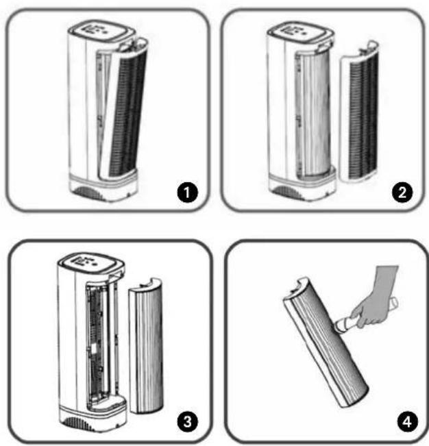 QLIMA A 68 - CLEANING THE CLEANABLE HEPA-TYPE FILTER - 1