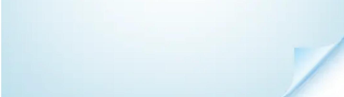 Blank light blue document page with a curled corner corner (no text or symbols)