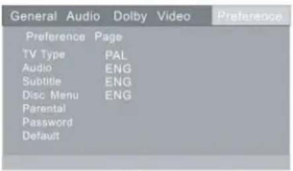 Sunstech DVPMH225 - PREFERENCE PAGE - 1