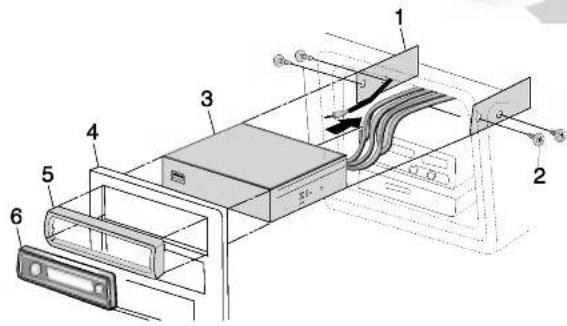 Technical diagram of a computer drive system with numbered components and labeled parts