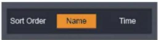 Sort Order Name Time