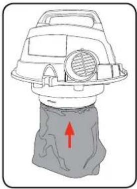 Ozito VWD-1225PT - Fitting the Filter Bag - Vacuuming Dry Matter - 1