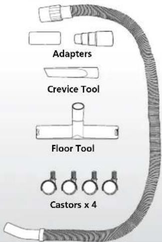 Adapters Crevice Tool Floor Tool Castors x 4