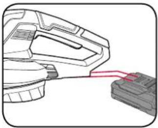 Ozito PXCGTABLC-218E - Inserting the Battery Pack - 1