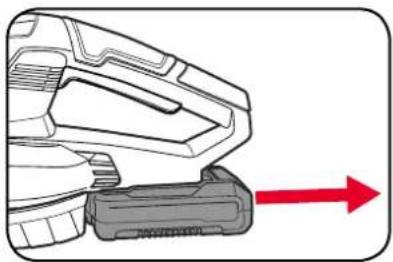 Ozito PXCGTABLC-218E - Removing a Battery from the Blower - 2