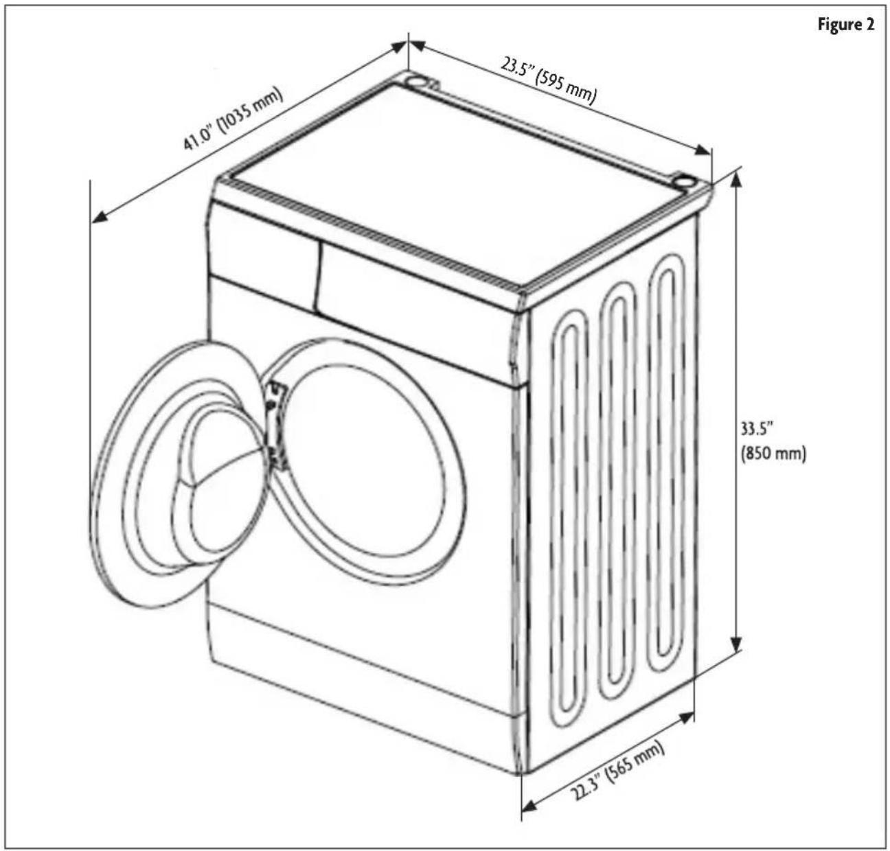 Figure 2 41.0" (1035 mm) 23.5" (595 mm) 33.5" (850 mm) 22.3" (565 mm)