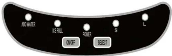 ADD WATER ICE FULL POWER S L ON/OFF SELECT