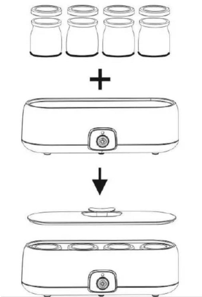 GORENJE JM20W - Przyrzadzanie jogurtu: - 1