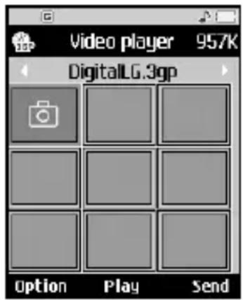Video player 957K DigitalLG.3gp Option Play Send
