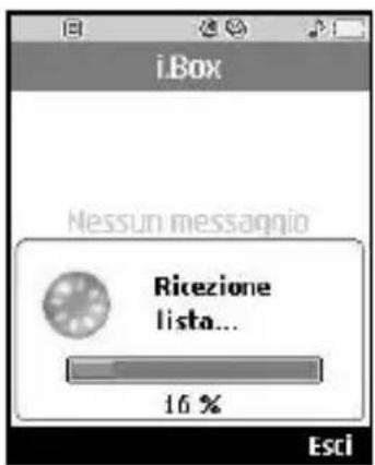 i.Box Nessun messaggio Ricezione lista... 16 % Esci