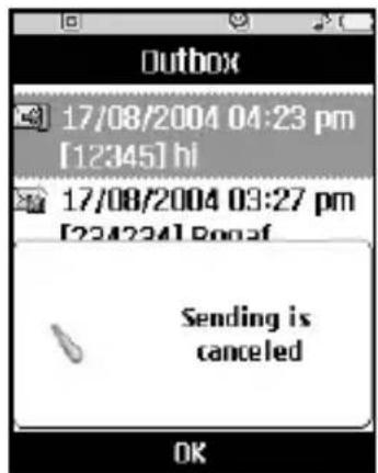 Outbox 17/08/2004 04:23 pm [12:345] hi 17/08/2004 03:27 pm [22:42:24] Proof Sending is cancelled OK