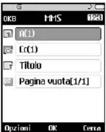 OKB MMS 123 A(1) Cc(1) Titolo Pagina vuota[1/1] Opzioni OK Cerco