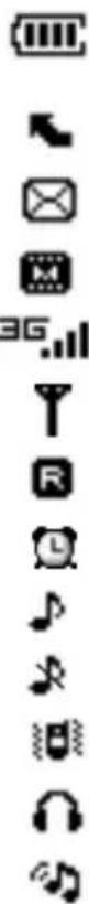 Vertical sequence of icons representing various digital and audio-related symbols, including devices, charts, and music.