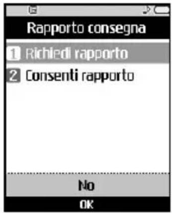 Rapporto consegna 1 Richledi rapporto 2 Consenti rapporto No OK