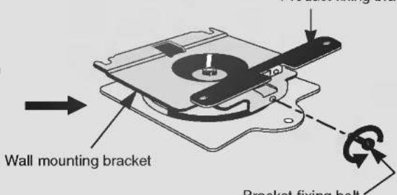 Wall mounting bracket Bracket fixing bolt