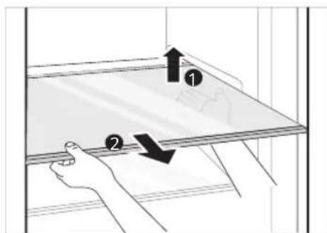 Diagram showing two labeled arrows pointing to a screen with a hand holding the screen, indicating direction of movement or force.