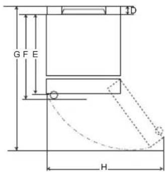 LG GCD5711NS - Dimensions et dégagements - 2