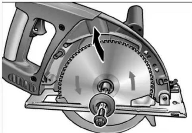 Flex CSM 4060 - Attaching or changing the saw blade - 3