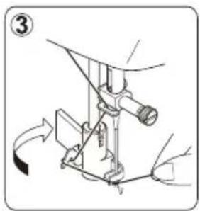 Technical diagram showing mechanical assembly with numbered component and directional arrow indicating motion
