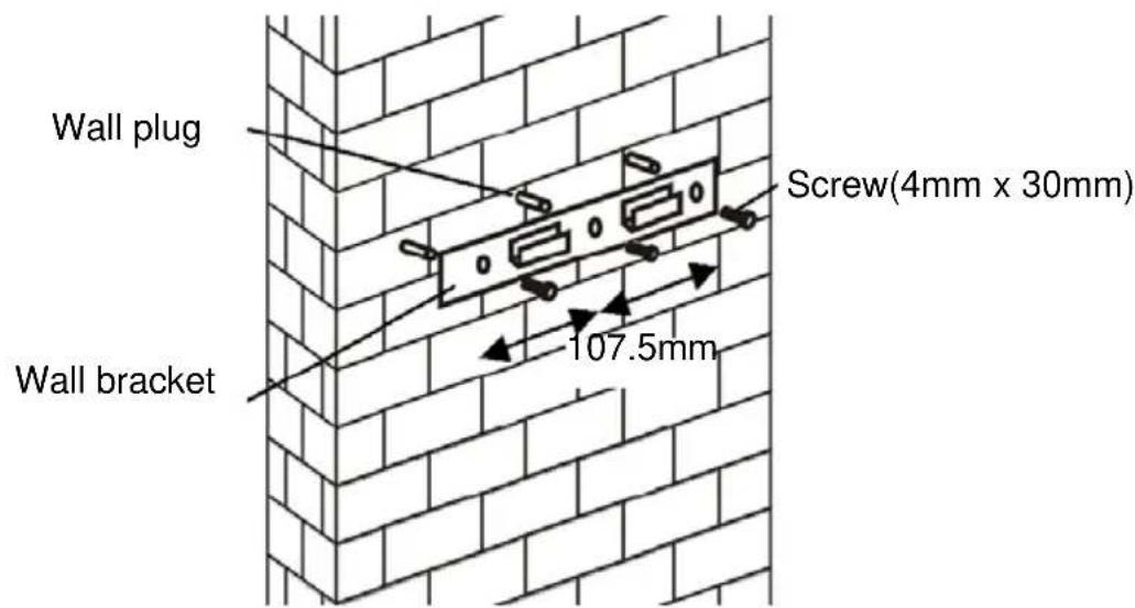 Wall plug Screw(4mm x 30mm) Wall bracket 107.5mm