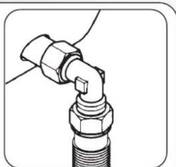 Technical line drawing of a mechanical joint or connector (no text or symbols)