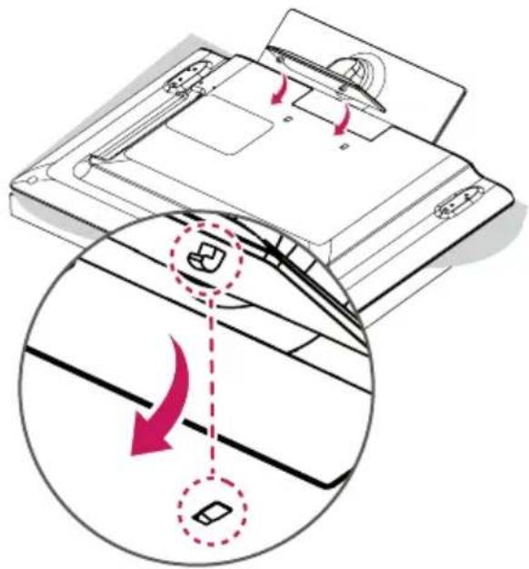 Diagram illustrating a device's internal structure with red arrows indicating movement, showing a magnified view of the component.