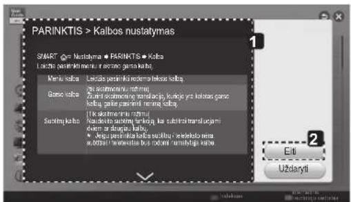 PARINKTIS > Kalbos nustatymas SMART ▼ Nustatymas ▼ PARINKTIS ▼ Kalbo Lakiba: parinktit menuir razicne gsta klob. Kenik kalba: Lekiba: parinktit persema kloba klobq. Garc kalba: On accountinu referint: Zurati seconing translągki, kurisja yt kalibas ginc kloba ginc parinktit menia klobq. Sotinig kalba: On accountinu referint: Kutisja seconing translągki, kurisja yt kalibas ginc kloba ginc parinktit menia klobq. Uzkodstimna ištuim Rukodstimna ištuim Sotinig kalba: On accountinu referint, kan substruktanslągami davon ar dojuga kalba. • Kugai parinktit kloba sučitki i soteleko naera sotinig i soteleko by ristani nasolągka klobq. 1 2 Edit Uždaryti