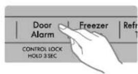 Door Alarm Freezer Refr CONTROL LOCK HOLD 3 SEC