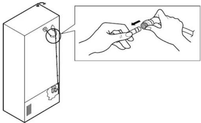 KENMORE 795.73132 - To remove the left refrigerator door: - 1