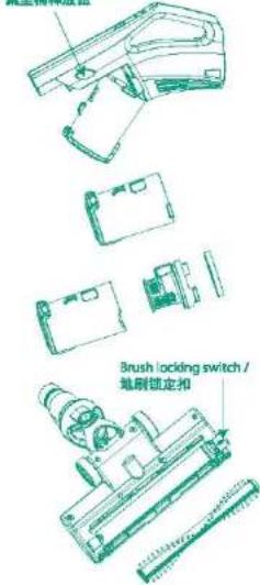 brush locking switch / 地刷锁定扣
