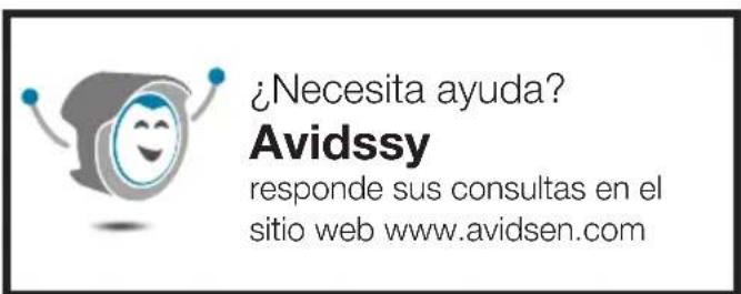 ¿Necesita ayuda? Avidssy responde sus consultas en el sitio web www.avidsen.com