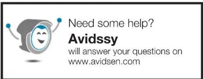 Need some help? Avidssy will answer your questions on www.avidsen.com