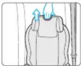 Simple line drawing of a person holding a shirt with a blue flame above their chest (no text or symbols)