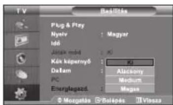 Plug & Play Nyelv : Magyar Idő Jánok mód : 50 Kék képernyő : KI Dalum : Alackony PC : Medium Energélagazd. : Magsa © Mogatás Bólatpés Visza