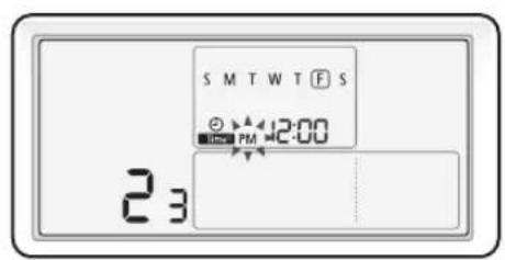 S M T W T F S 23 PM 12:00