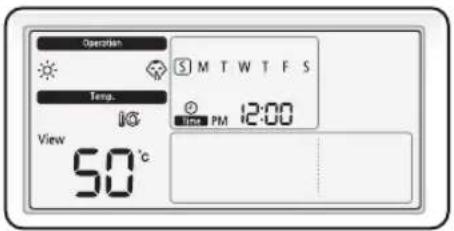 Operation Temp. View 50 °C S M T W T F S Time PM 12:00