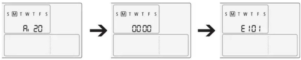 SAMSUNG AE160MNYDGH - Error indications are displayed as seen below. - 1