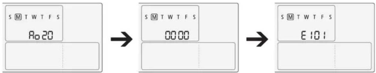 SAMSUNG AE160MNYDGH - Error indications are displayed as seen below. - 2