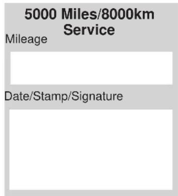 Indian Chief Vintage (2012) - Maintenance Schedule and Records - 3