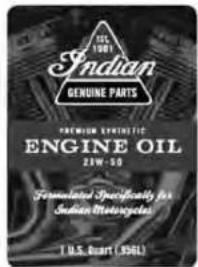 Indian Chief Vintage (2012) - Indian Motorcycle Synthetic 20W50 Engine Oil - 1