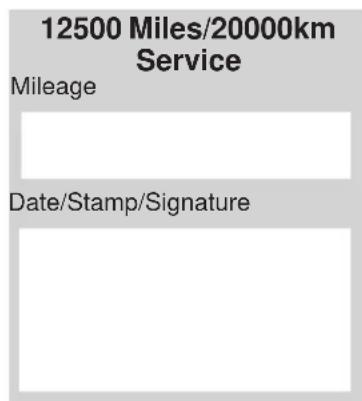 Indian Chief Vintage (2012) - Maintenance Schedule and Records - 6