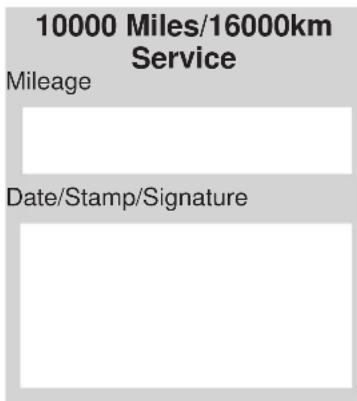 Indian Chief Vintage (2012) - Maintenance Schedule and Records - 5