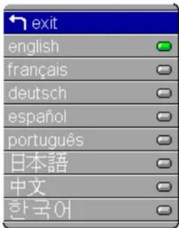 INFOCUS LS110 - Language Menu - 1