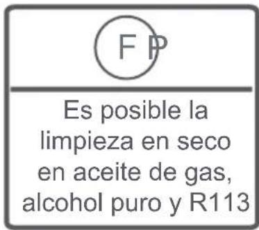 F P Es posible la limpieza en seco en aceite de gas, alcohol puro y R113